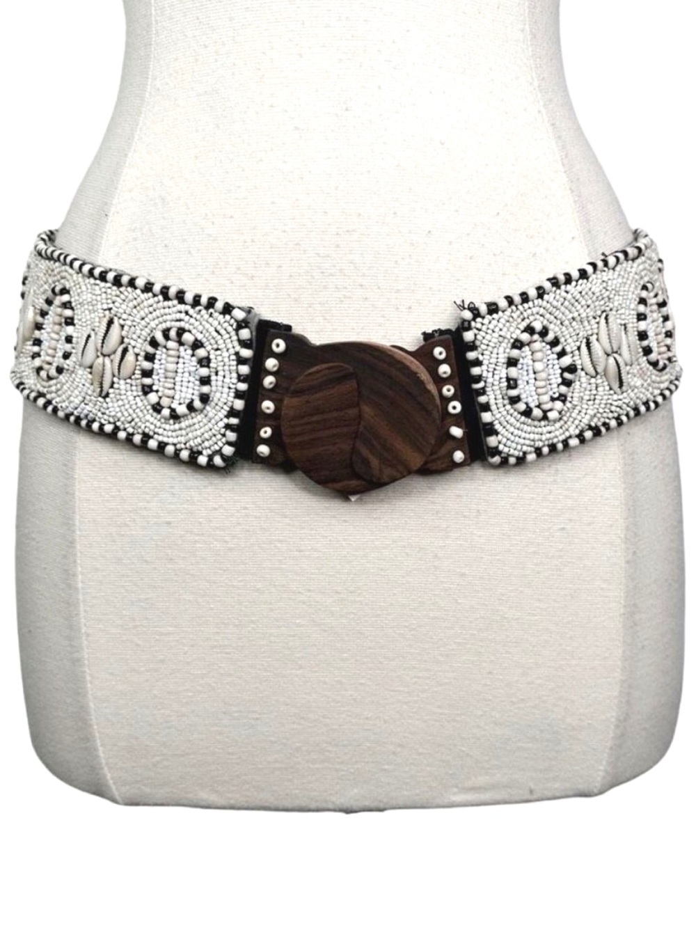 Cocobelle x Anthropologie Timor Komodo Beaded Belt - 29.5” x 2.25” - One Size